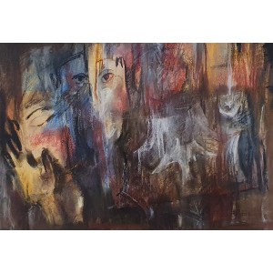 Rabia Zubari, 10 x 14 inch, Mixed Media on Paper, Abstract Paintings, AC-RAZU-003